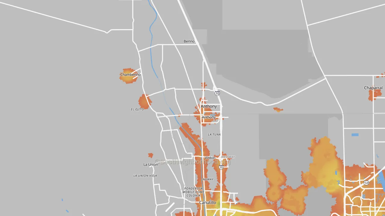 Bike Grade map of 88021, NM