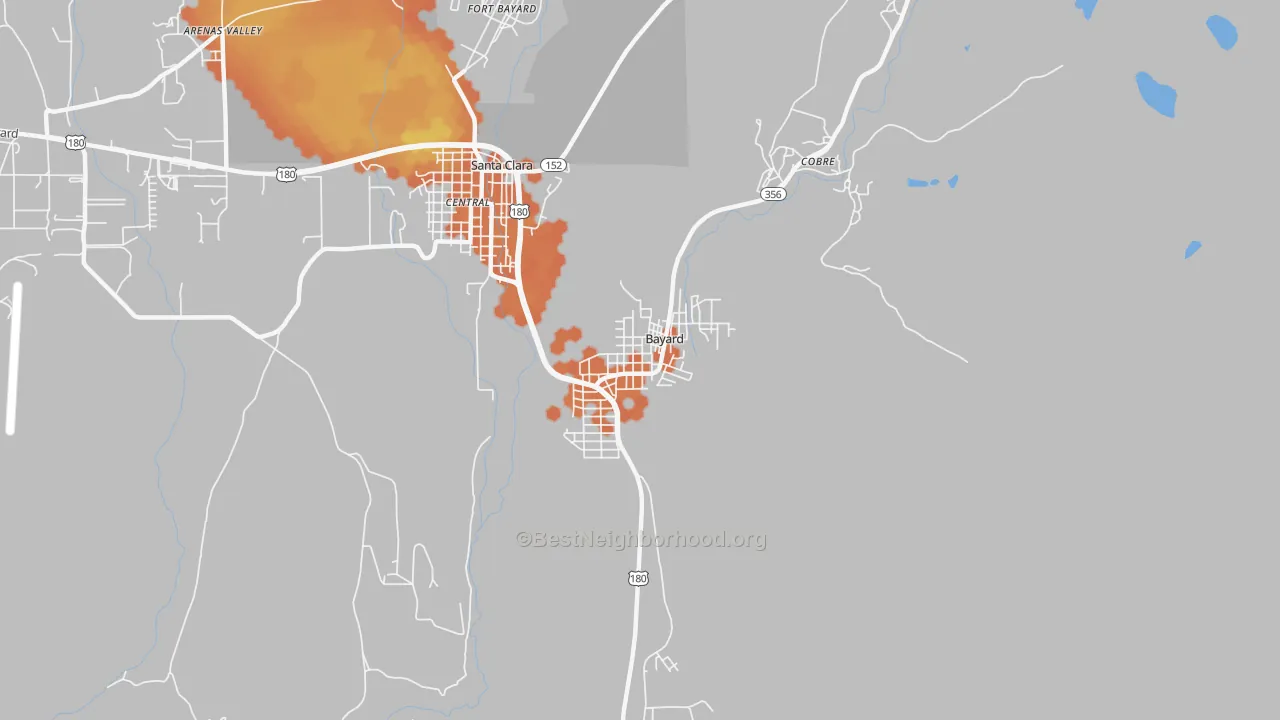 Bike Grade map of 88023, NM
