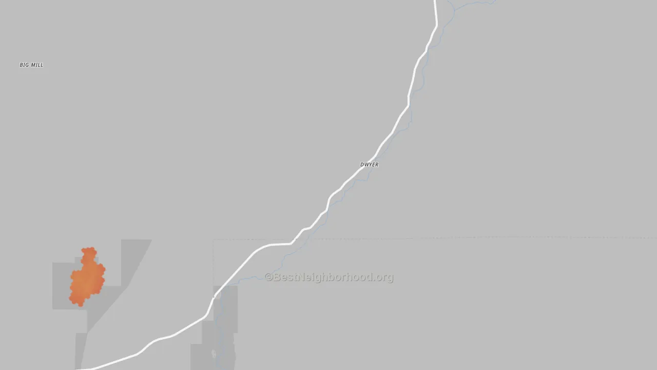 Bike Grade map of 88034, NM