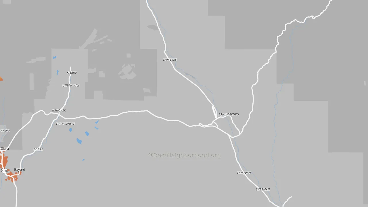 Bike Grade map of 88041, NM