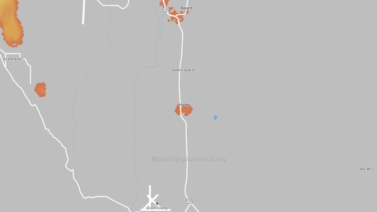 Bike Grade map of 88043, NM