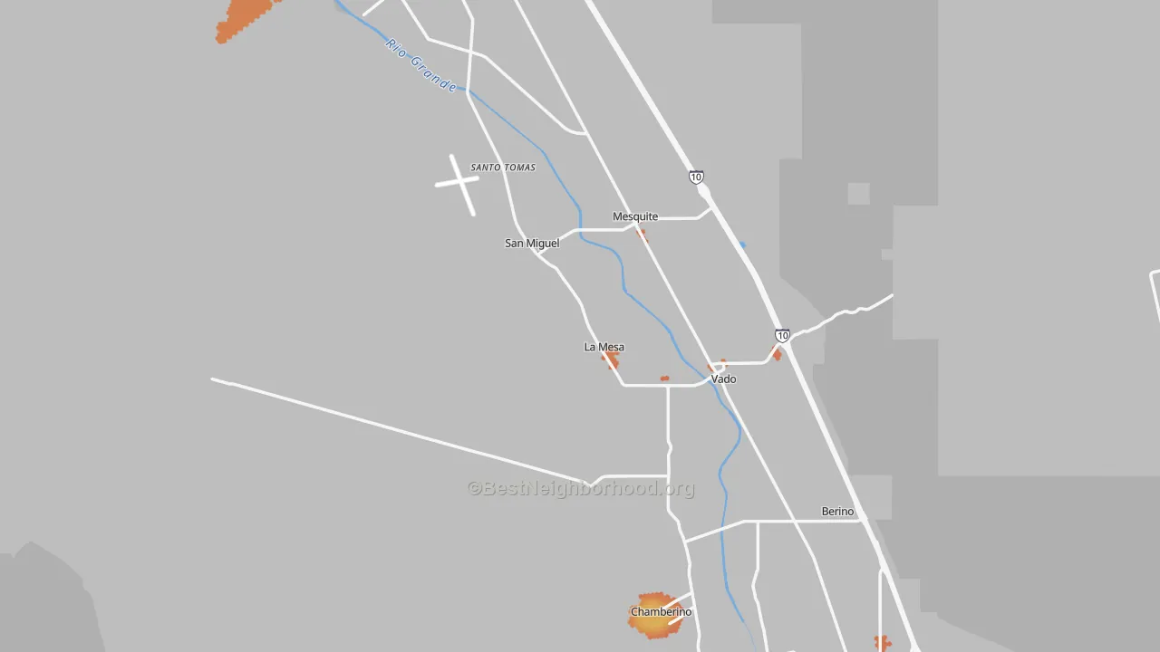Bike Grade map of 88044, NM