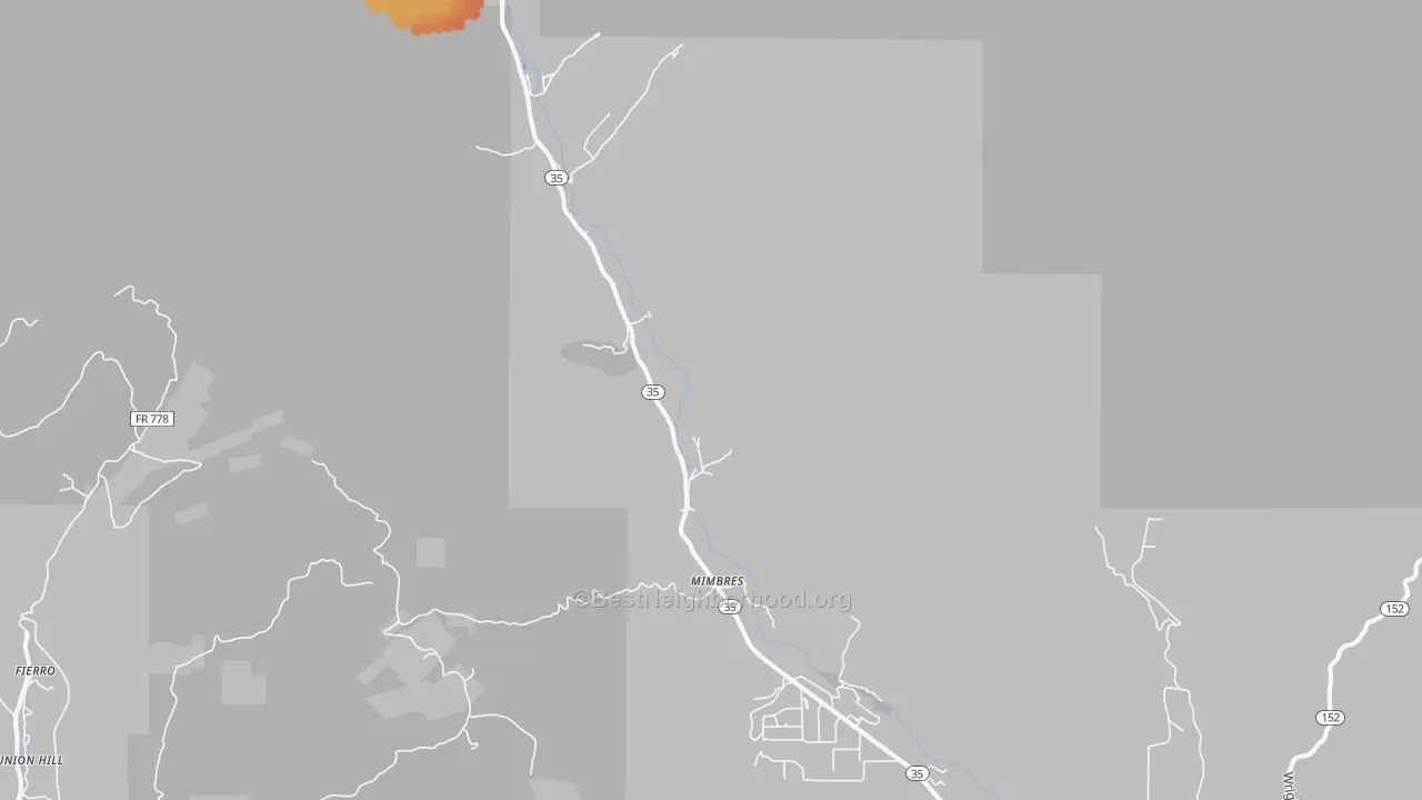 Bike Grade map of 88049, NM