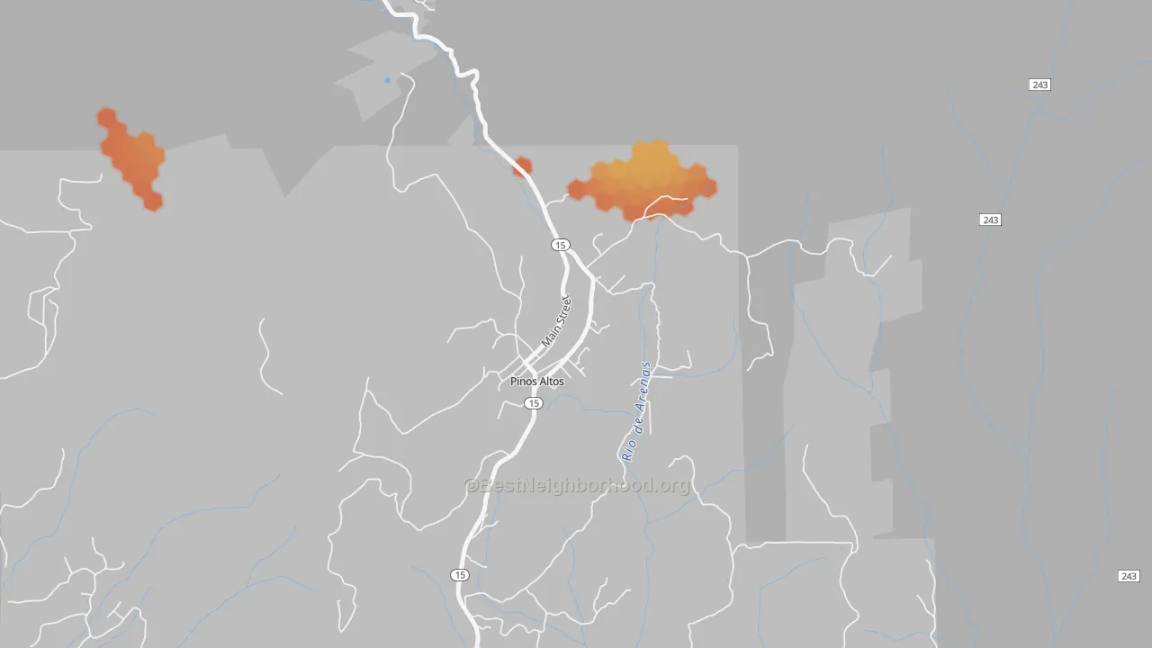 Bike Grade map of 88053, NM
