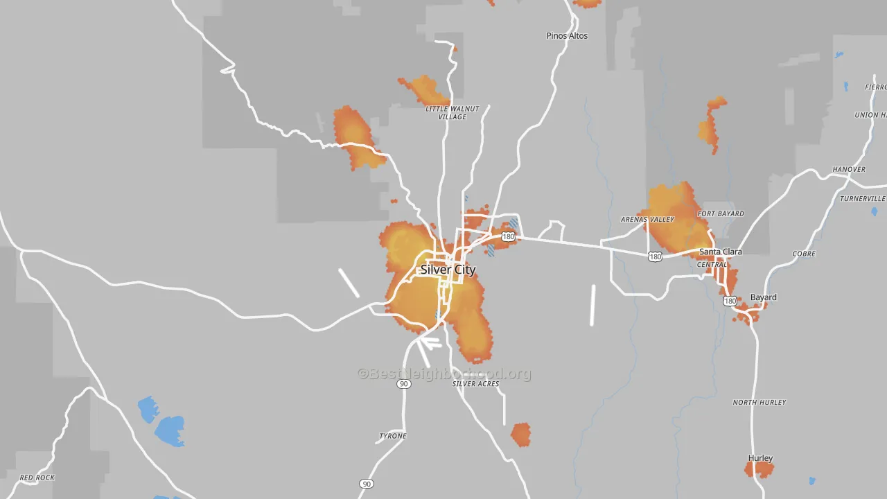 Bike Grade map of 88061, NM