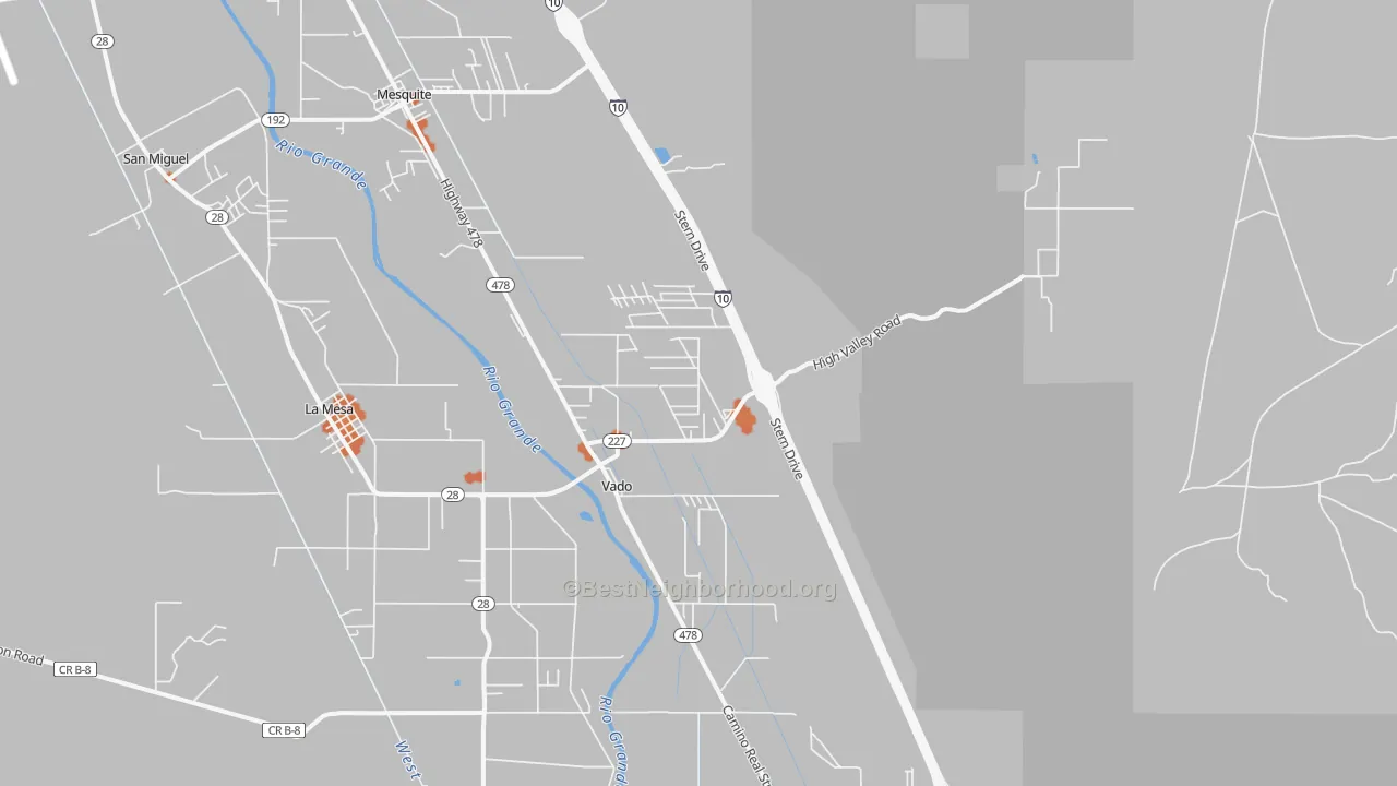 Bike Grade map of 88072, NM