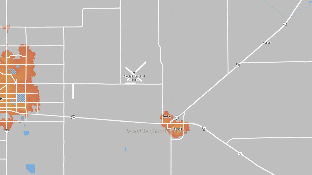 Bike Grade map of 88135, NM