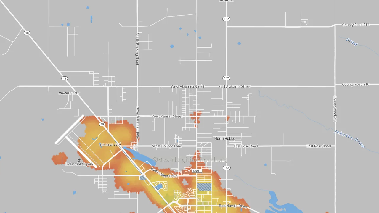 Bike Grade map of 88242, NM