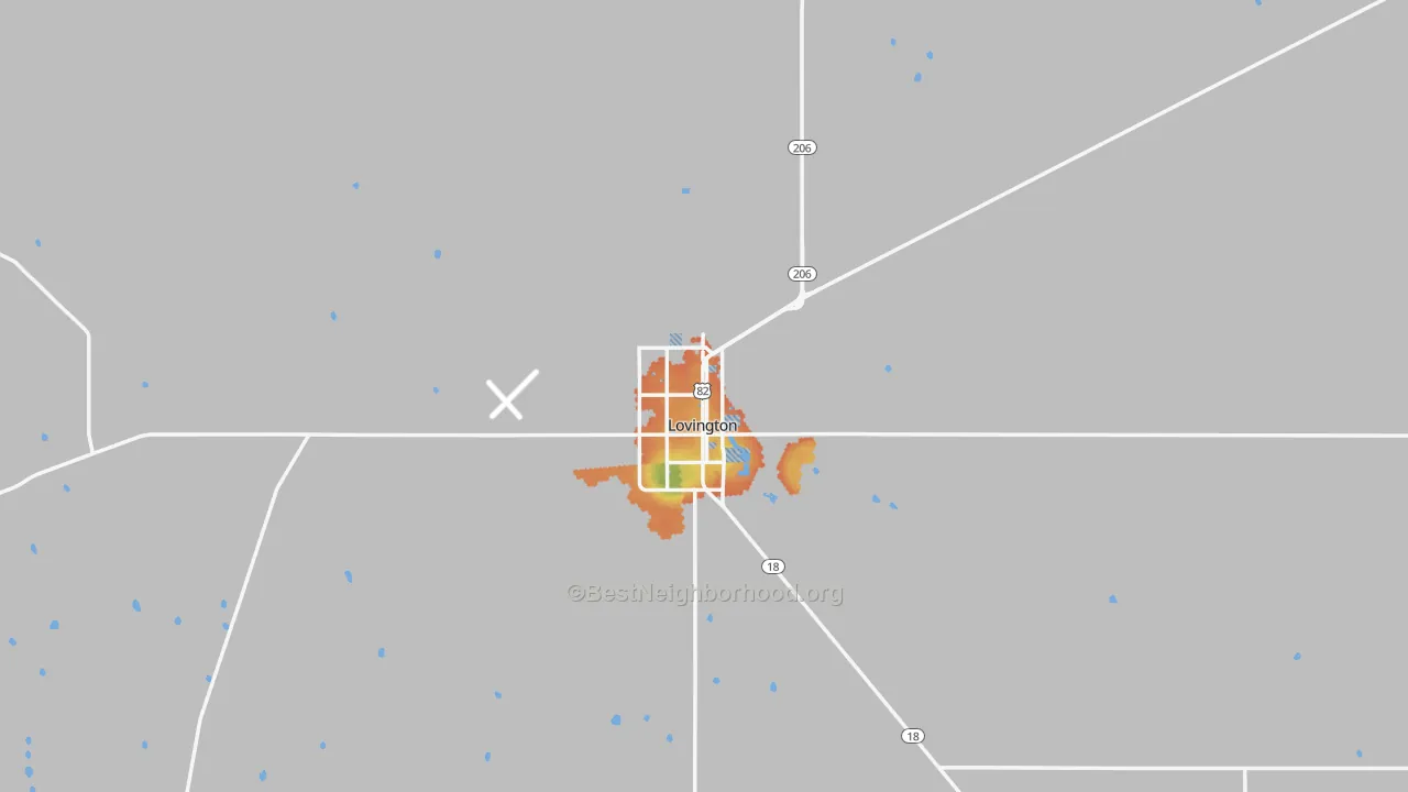 Bike Grade map of 88260, NM