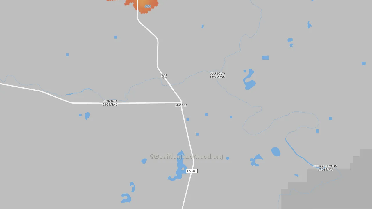 Bike Grade map of 88263, NM