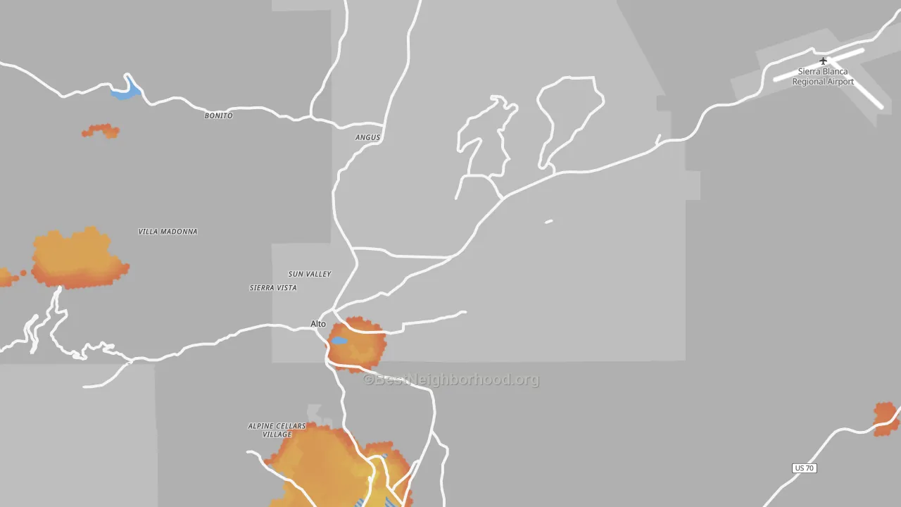 Bike Grade map of 88312, NM