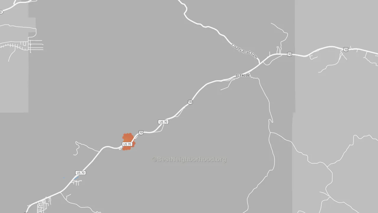 Bike Grade map of 88324, NM