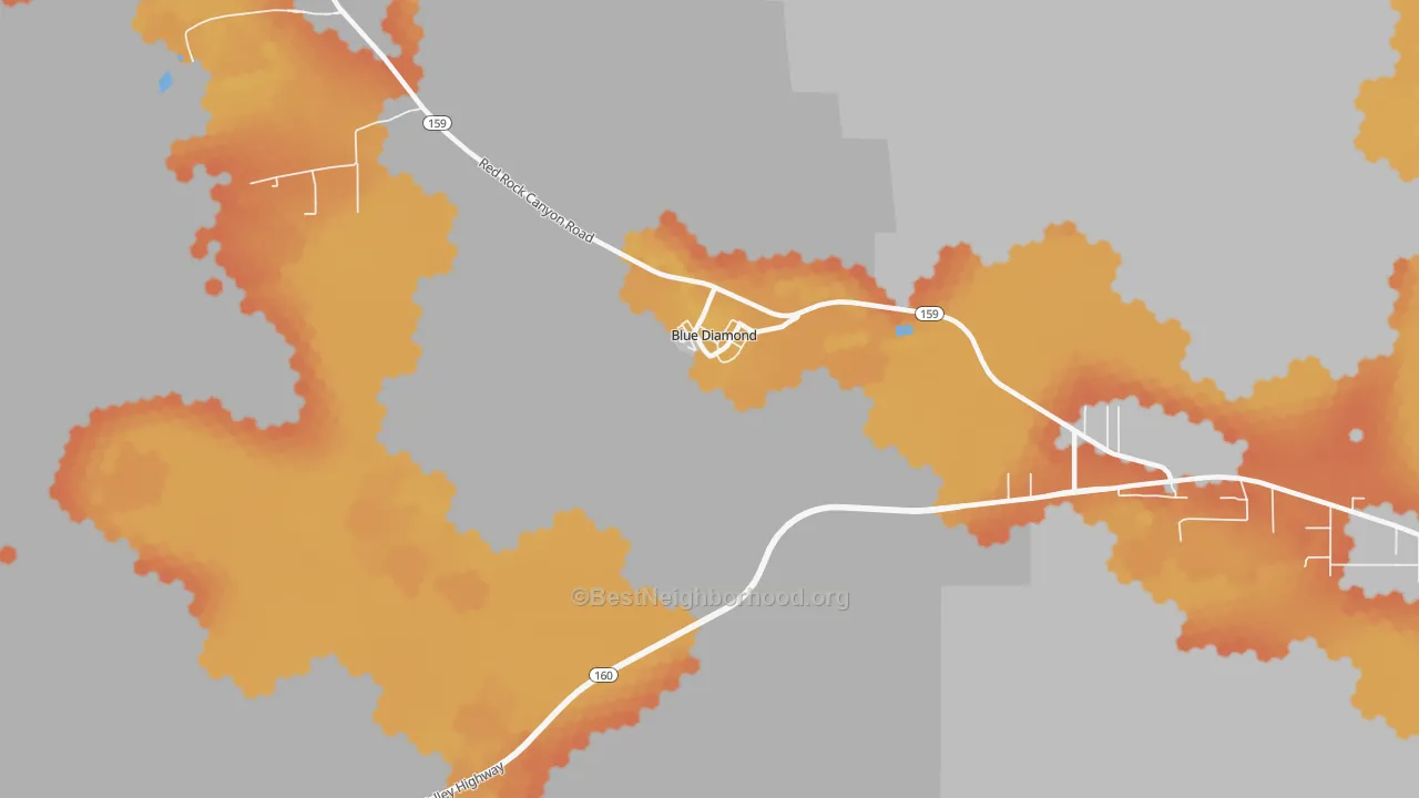 Bike Grade map of 89004, NV