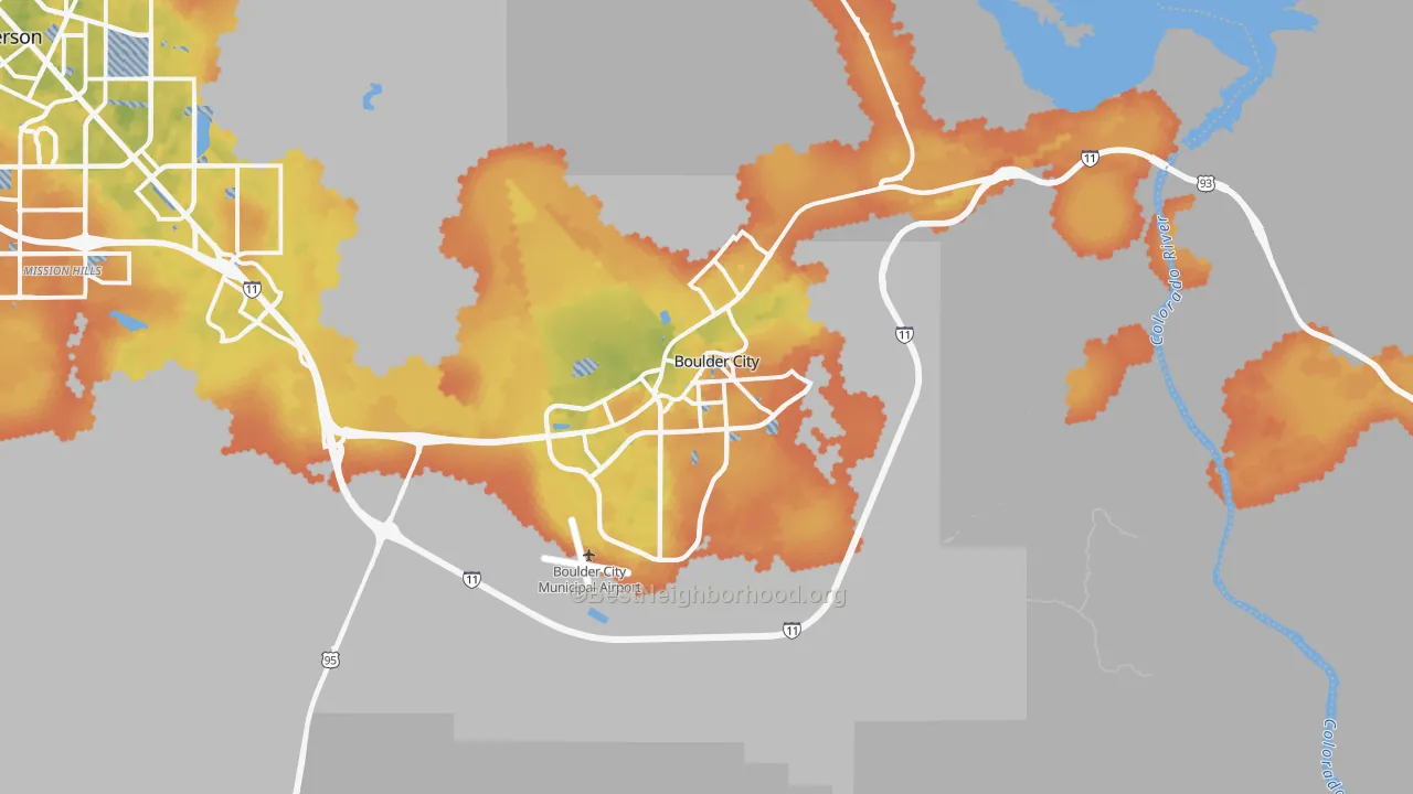 Bike Grade map of 89005, NV