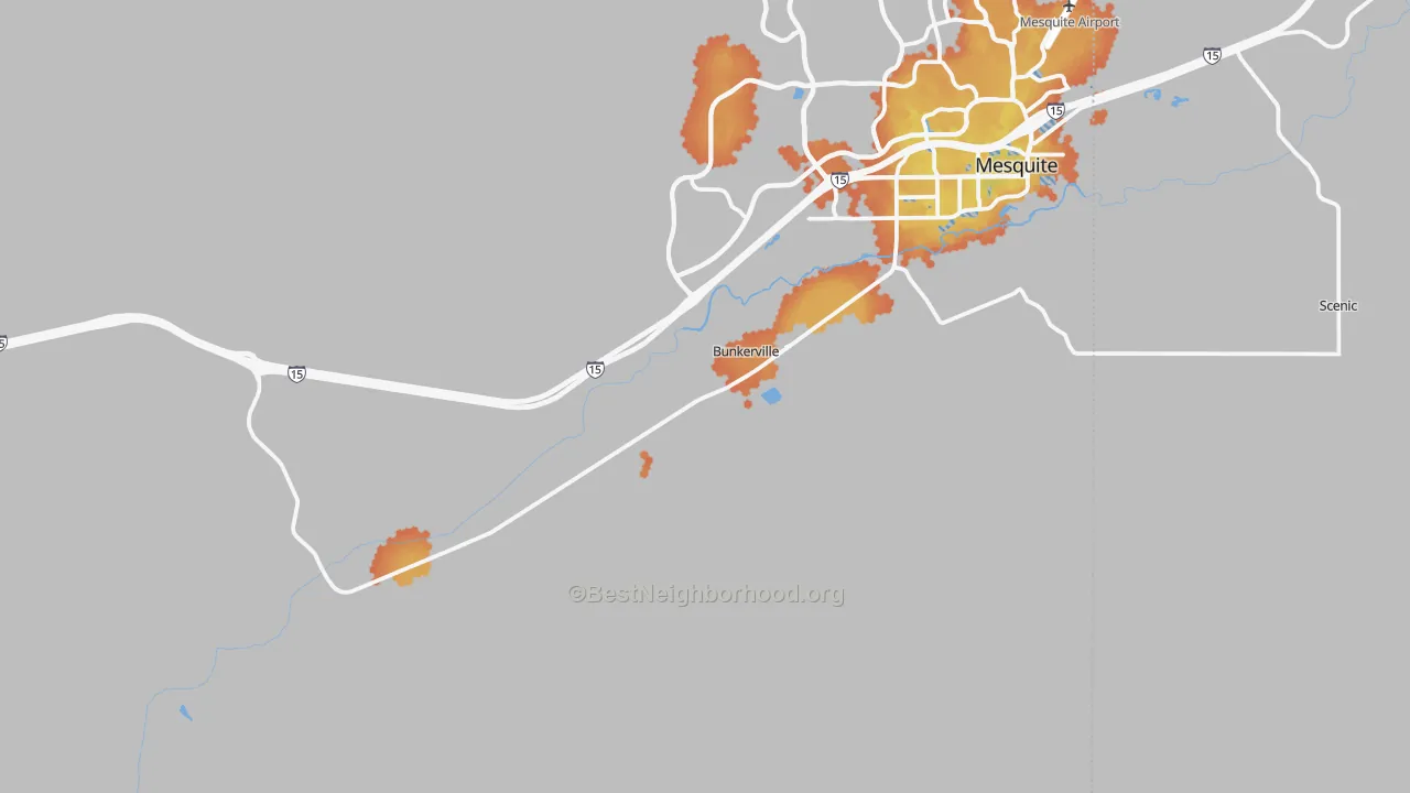 Bike Grade map of 89007, NV