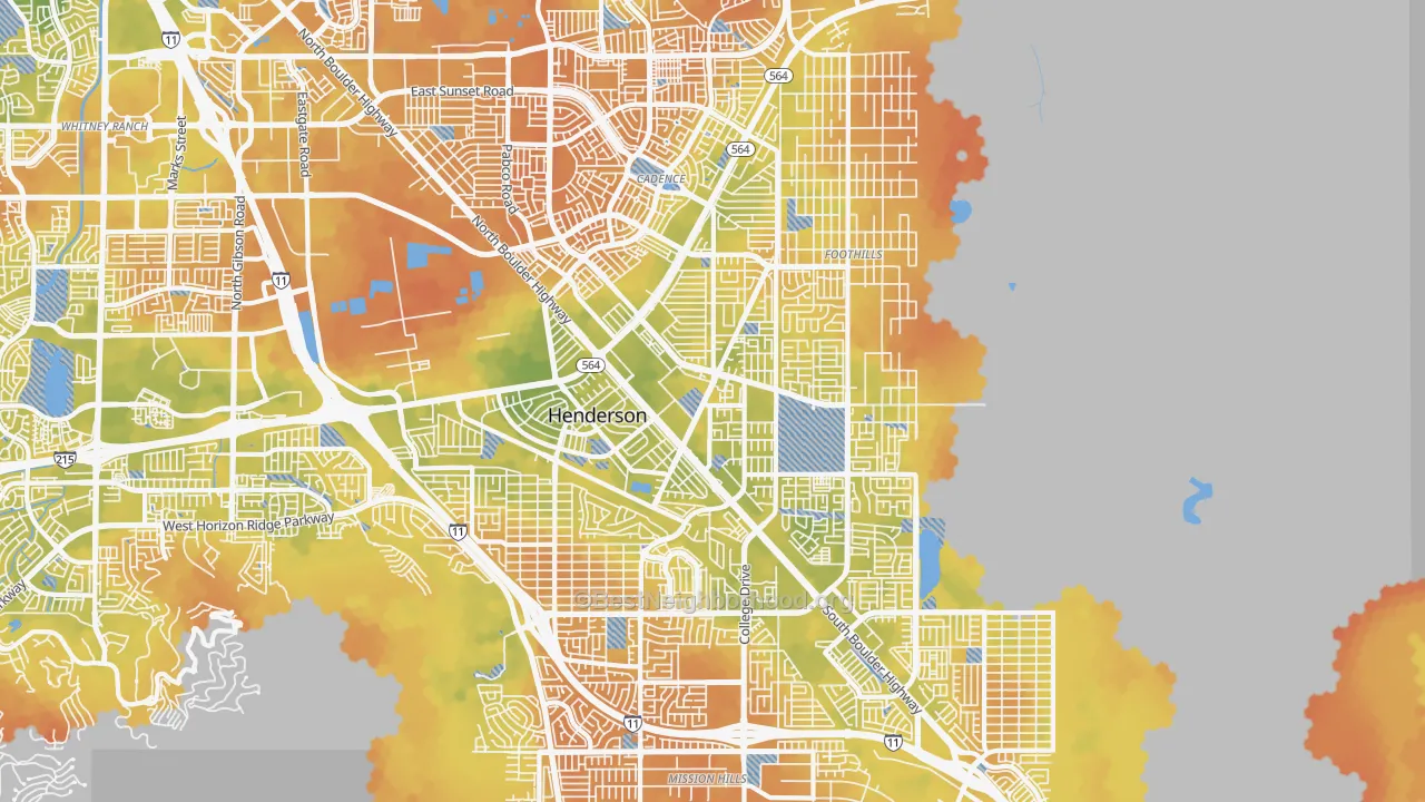 Bike Grade map of 89015, NV