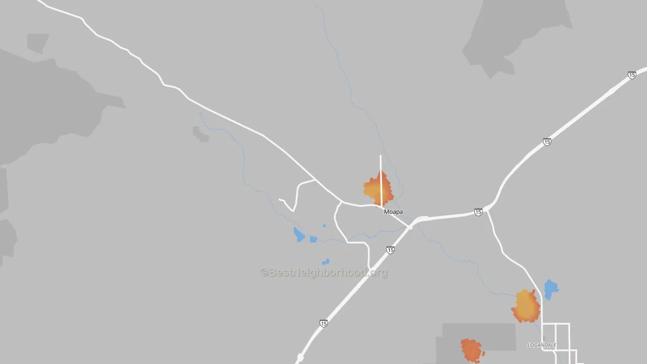 Bike Grade map of 89025, NV