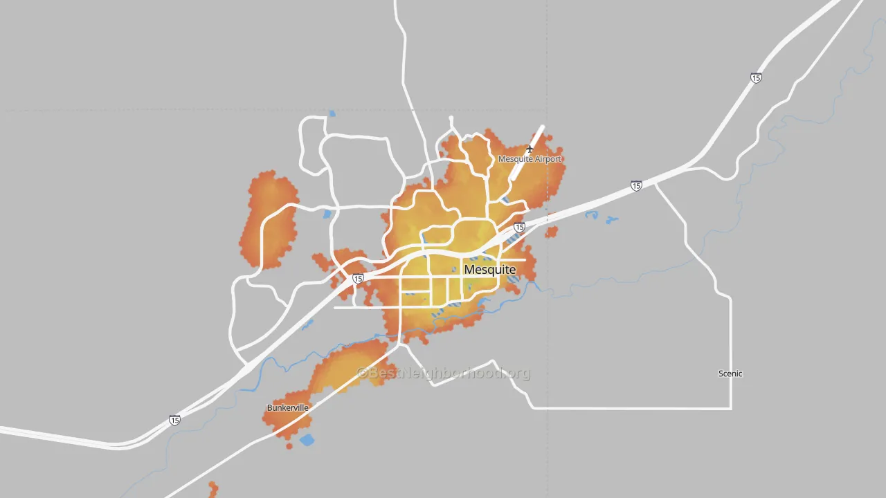 Bike Grade map of 89027, NV