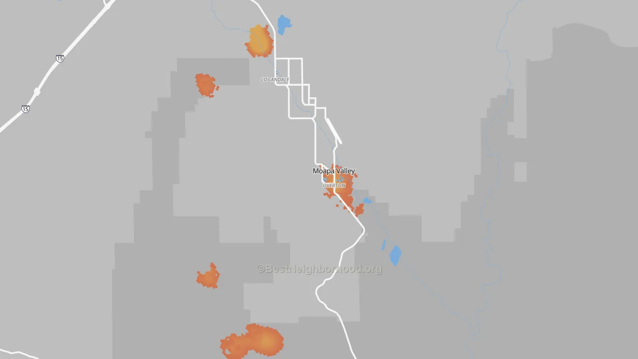 Bike Grade map of 89040, NV