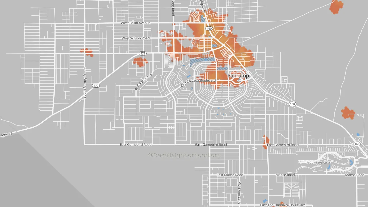 Bike Grade map of 89048, NV
