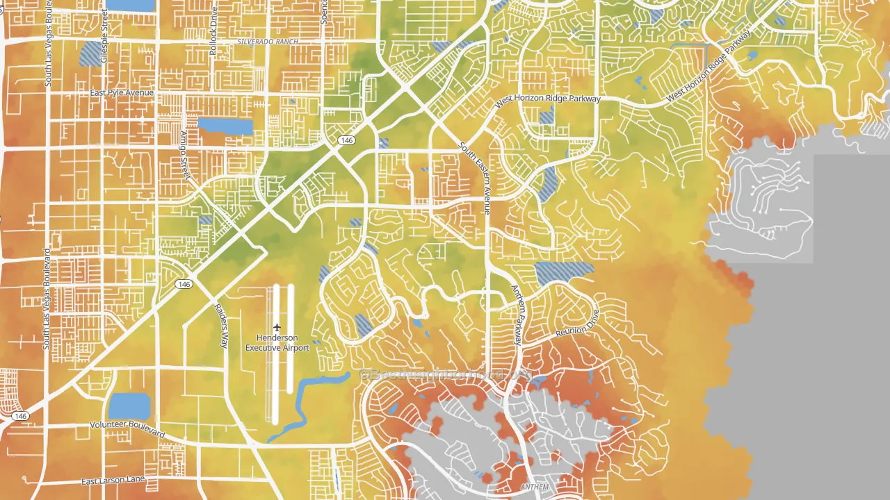 Bike Grade map of 89052, NV