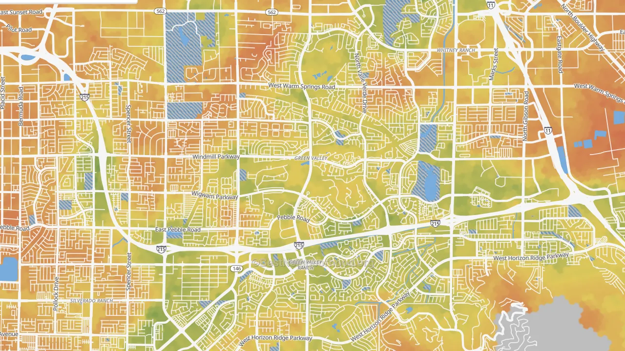 Bike Grade map of 89074, NV