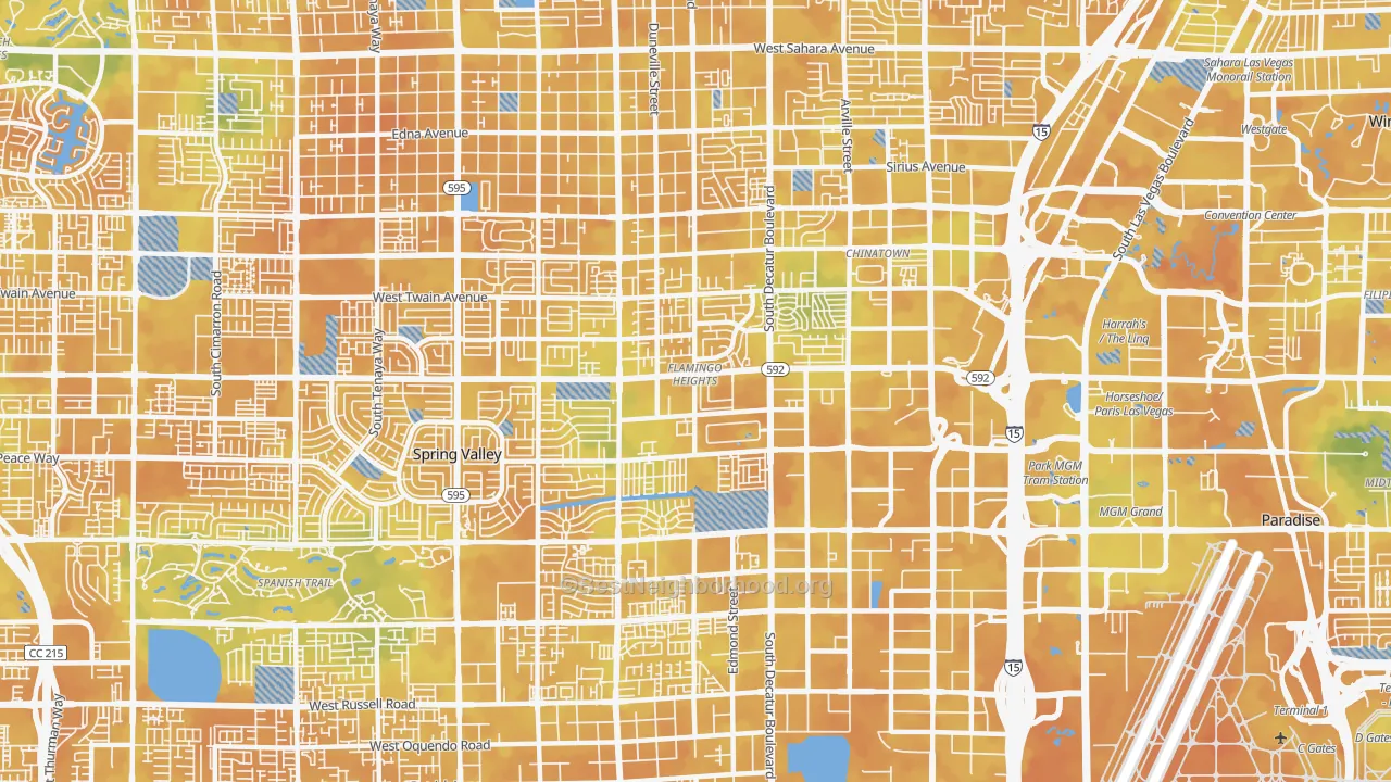 Bike Grade map of 89103, NV