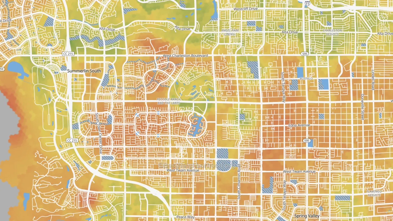 Bike Grade map of 89117, NV