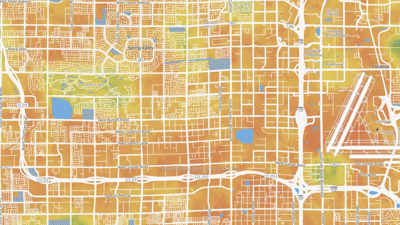 Bike Grade map of 89118, NV