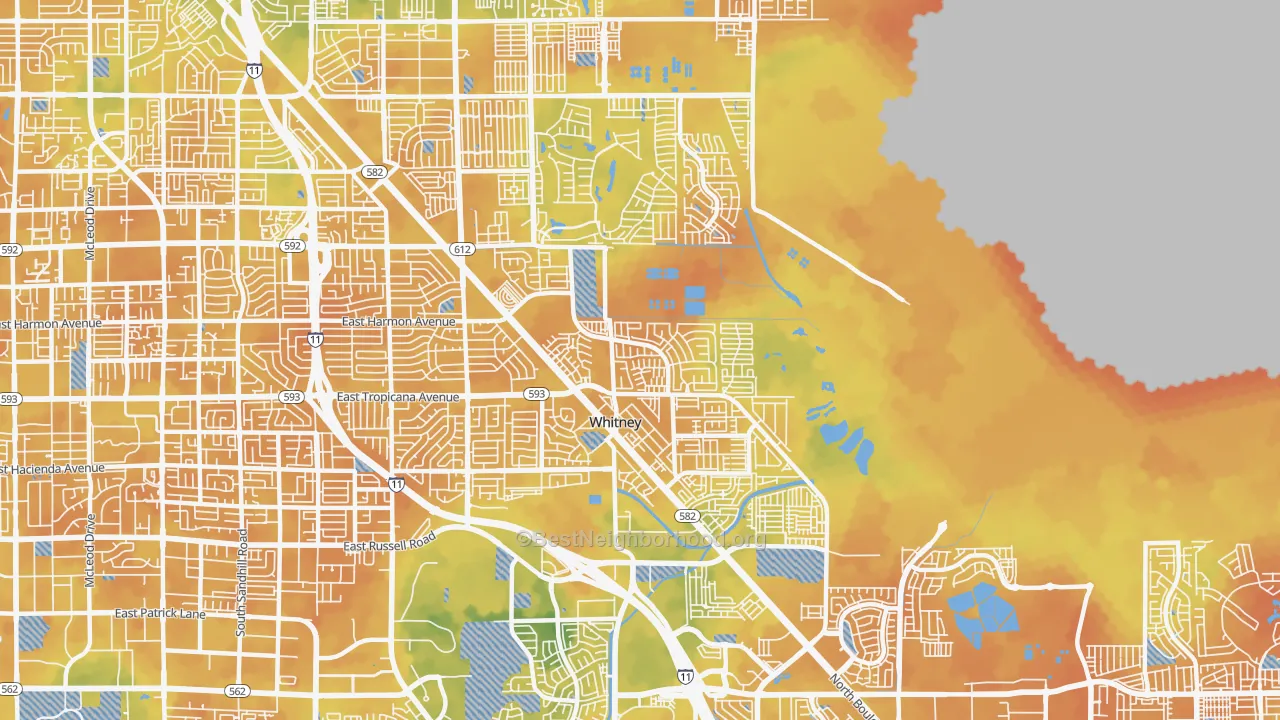 Bike Grade map of 89122, NV