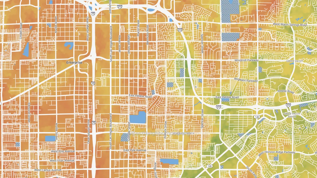 Bike Grade map of 89123, NV