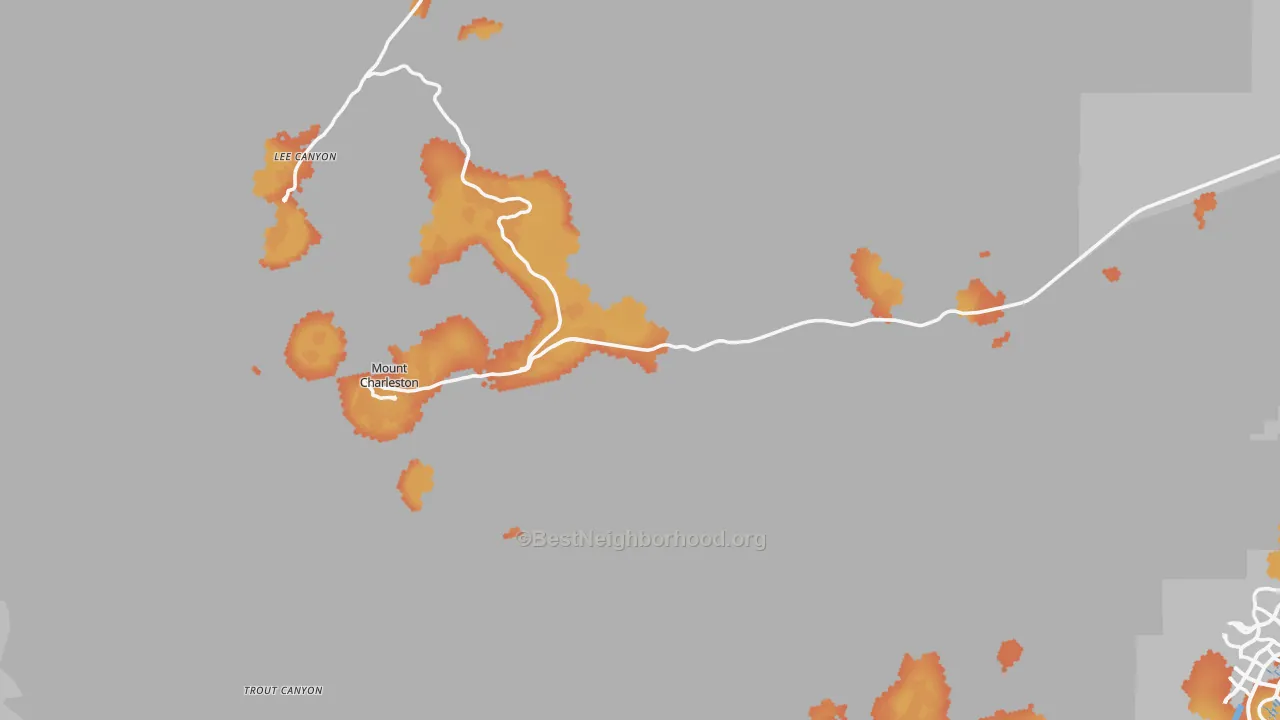 Bike Grade map of 89124, NV