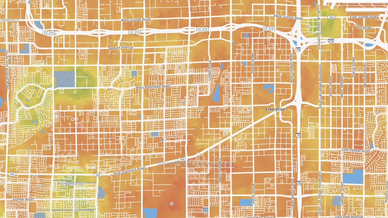 Bike Grade map of 89139, NV