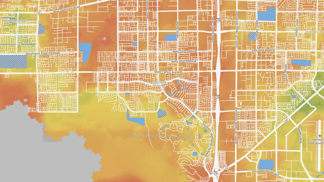Bike Grade map of 89141, NV