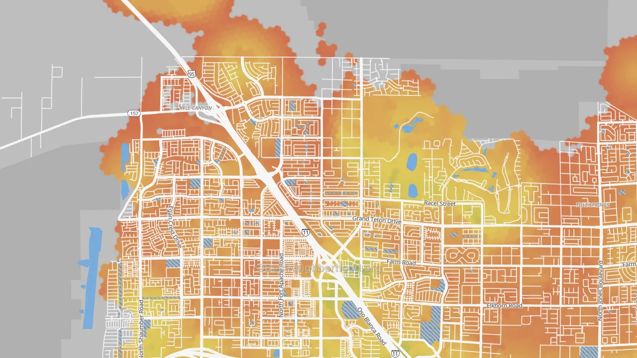 Bike Grade map of 89143, NV