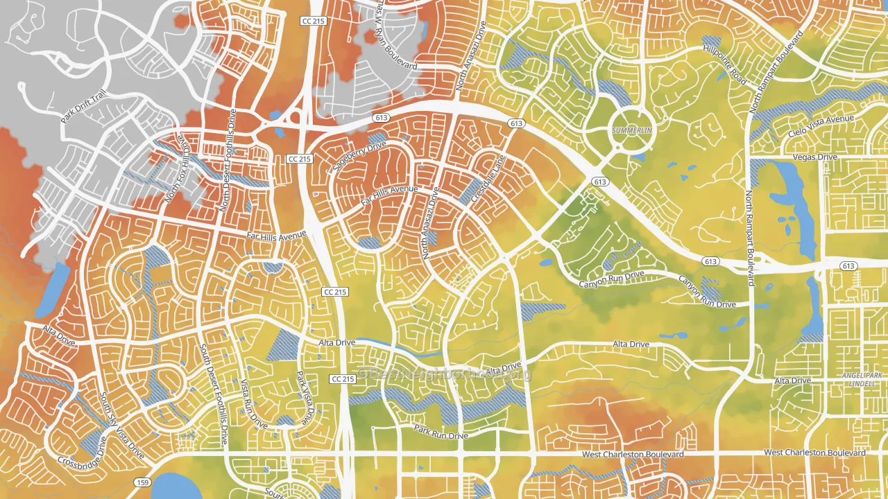 Bike Grade map of 89144, NV