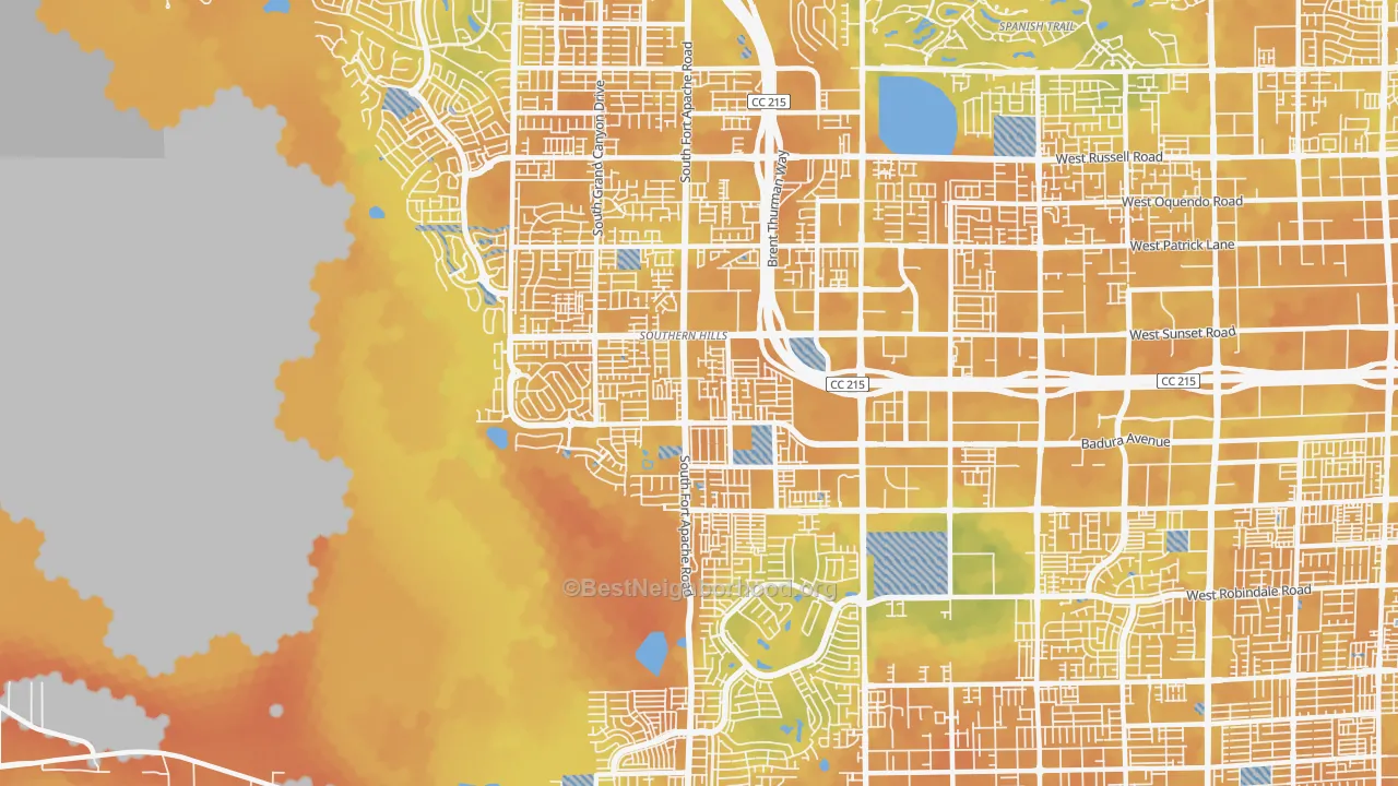 Bike Grade map of 89148, NV