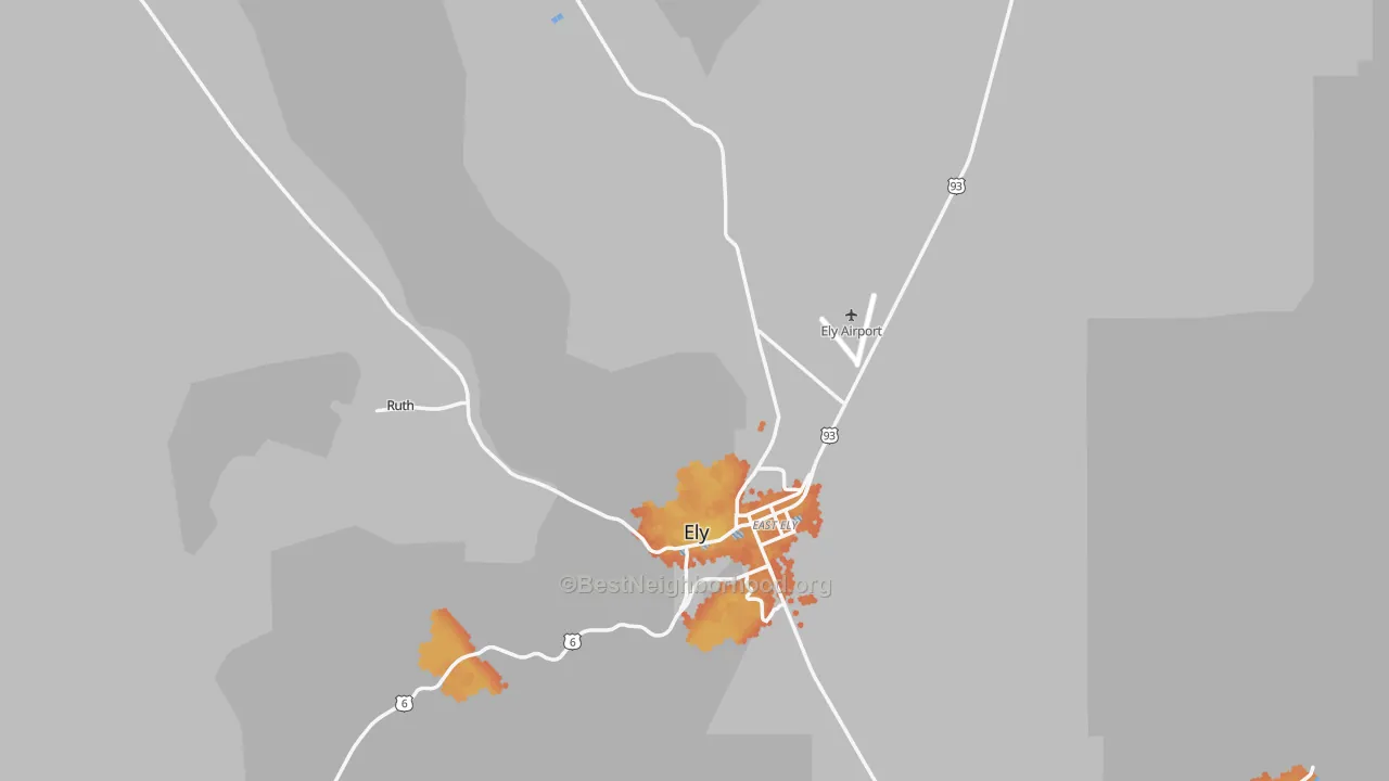 Bike Grade map of 89301, NV