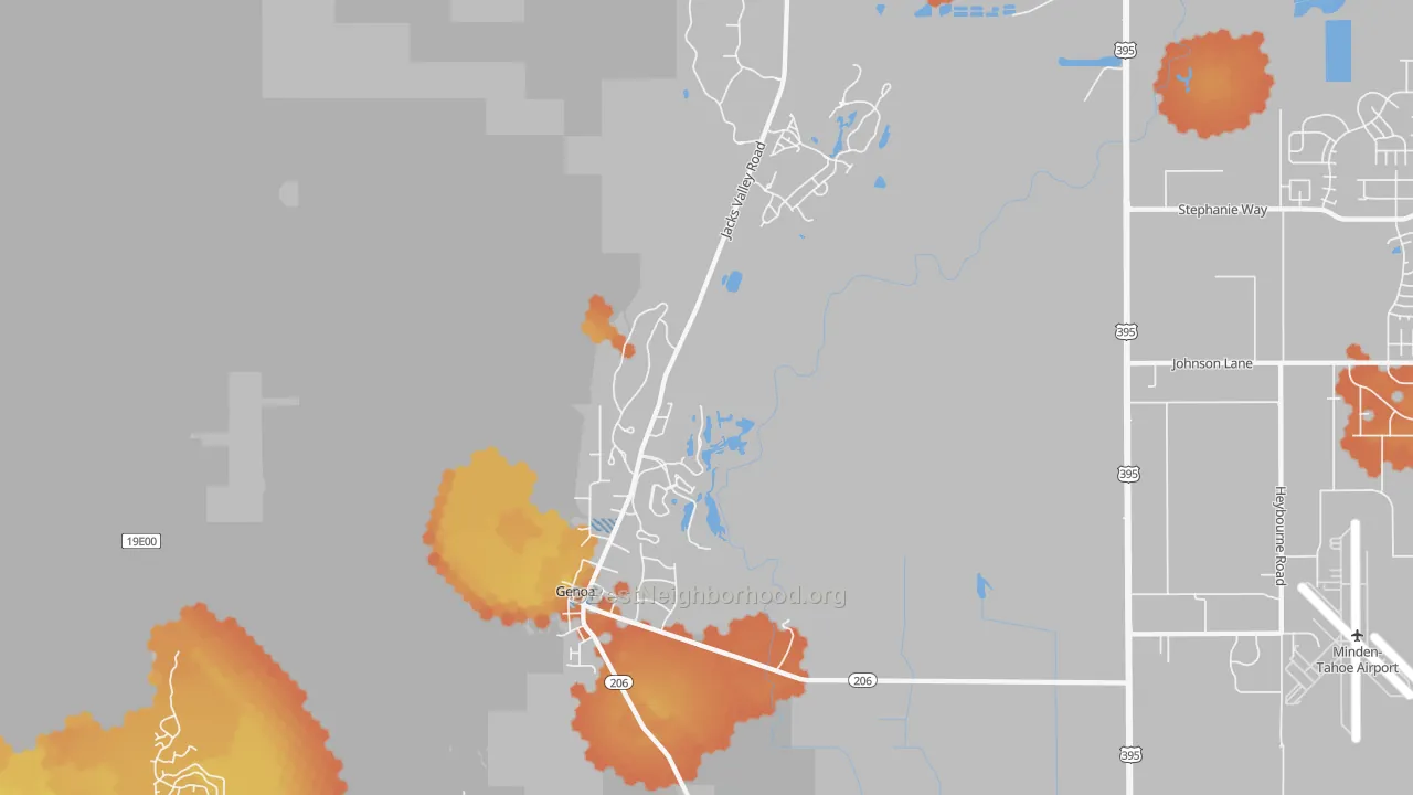 Bike Grade map of 89411, NV