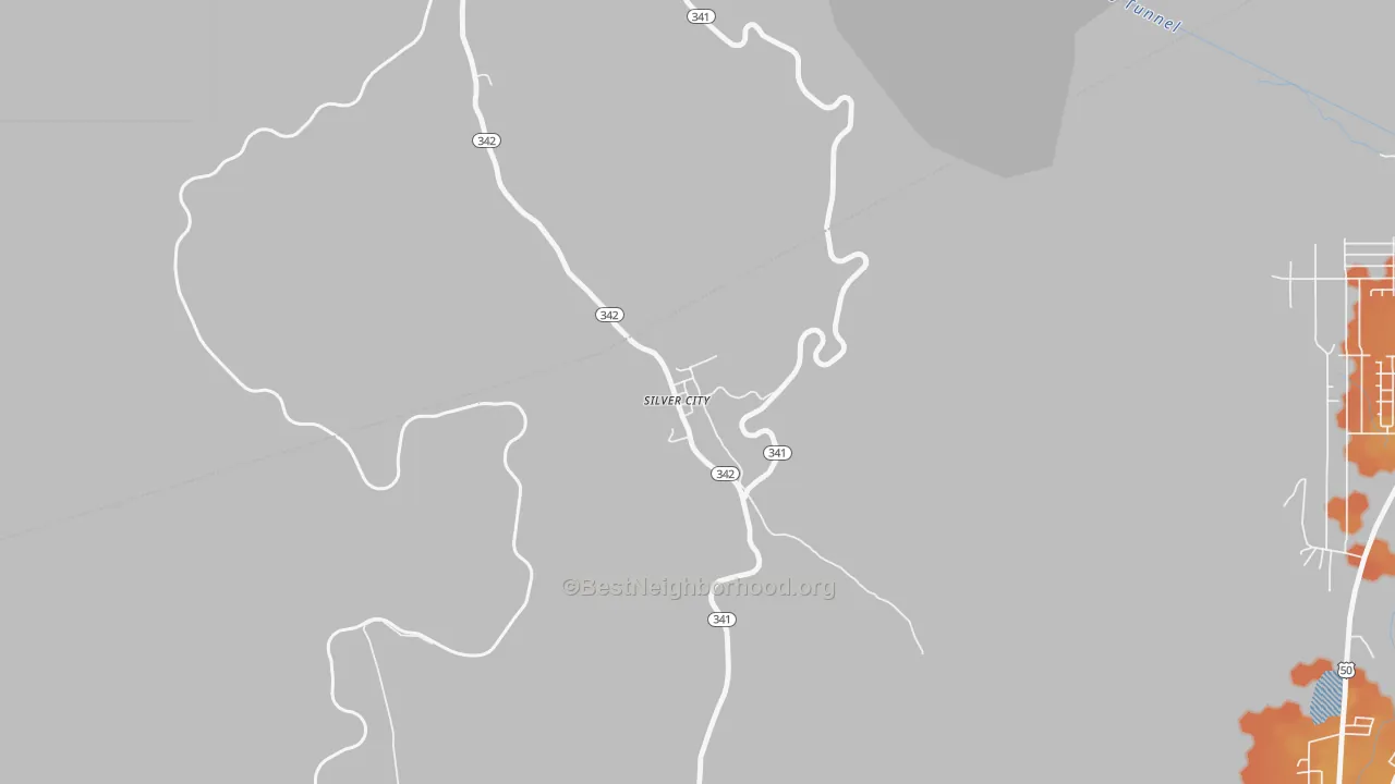 Bike Grade map of 89428, NV
