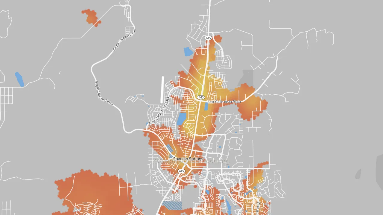 Bike Grade map of 89441, NV