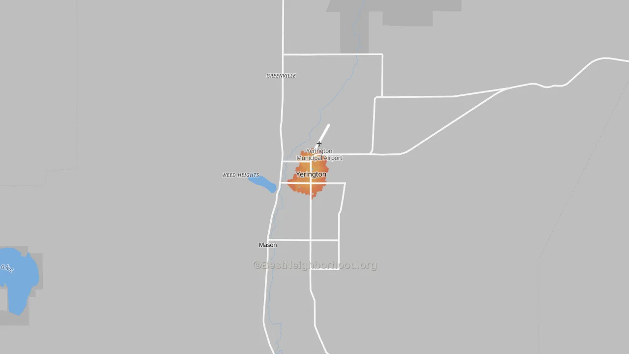 Bike Grade map of 89447, NV