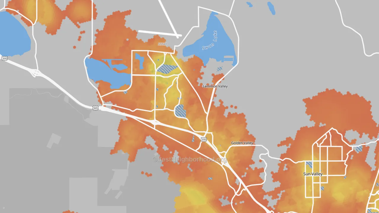 Bike Grade map of 89506, NV