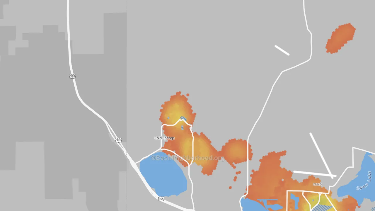 Bike Grade map of 89508, NV
