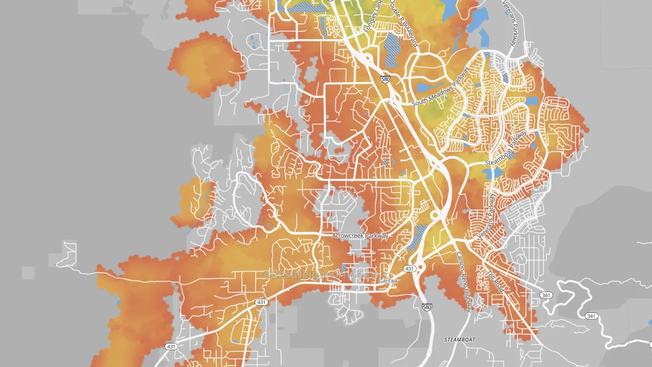 Bike Grade map of 89511, NV