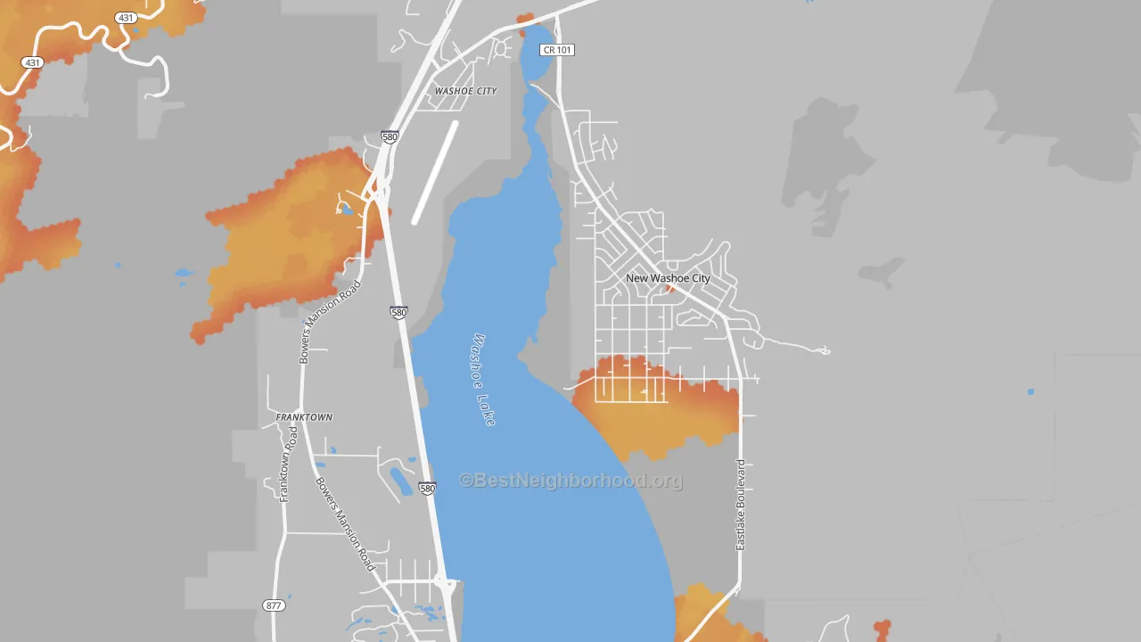 Bike Grade map of 89704, NV