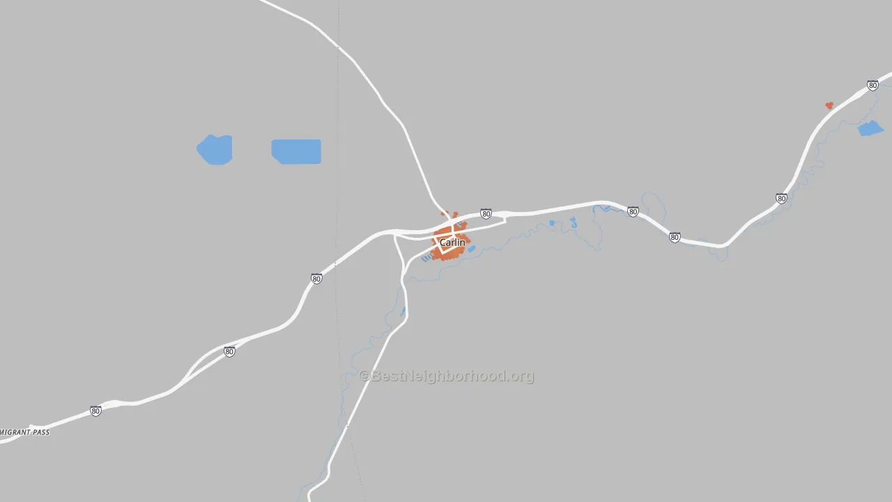 Bike Grade map of 89822, NV