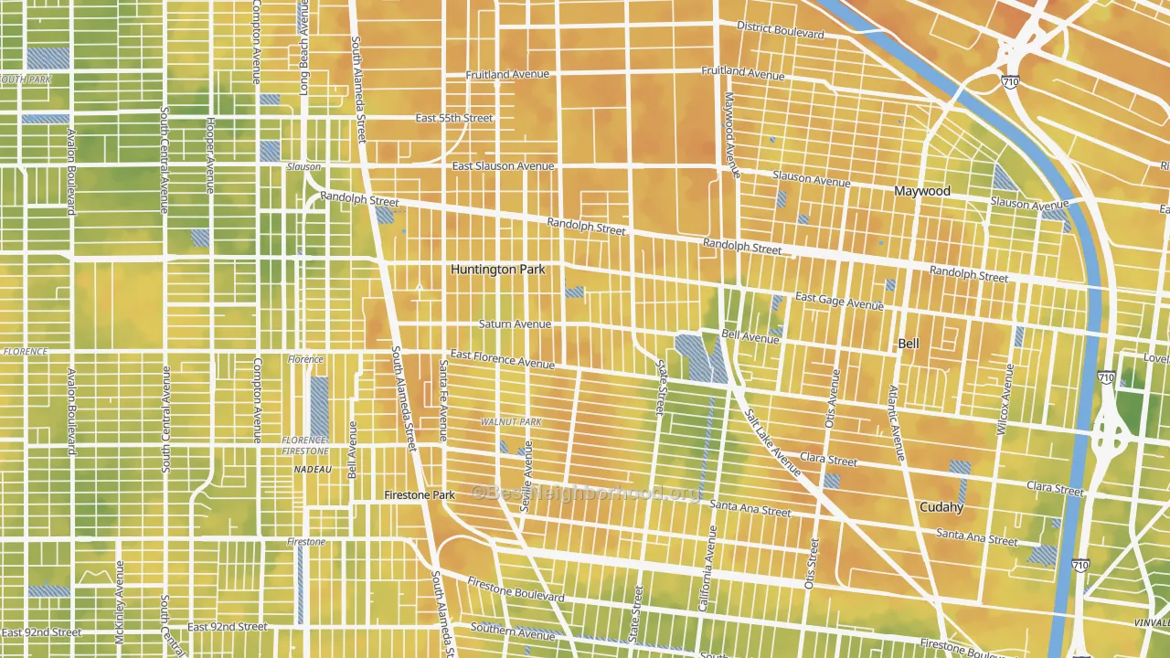 Bike Grade map of 90255, CA