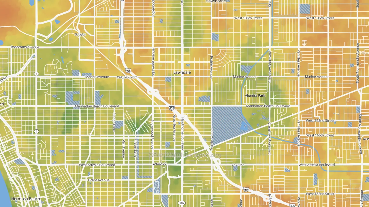 Bike Grade map of 90260, CA