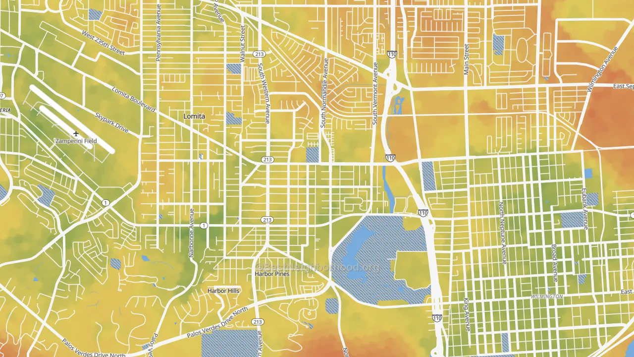 Bike Grade map of 90710, CA